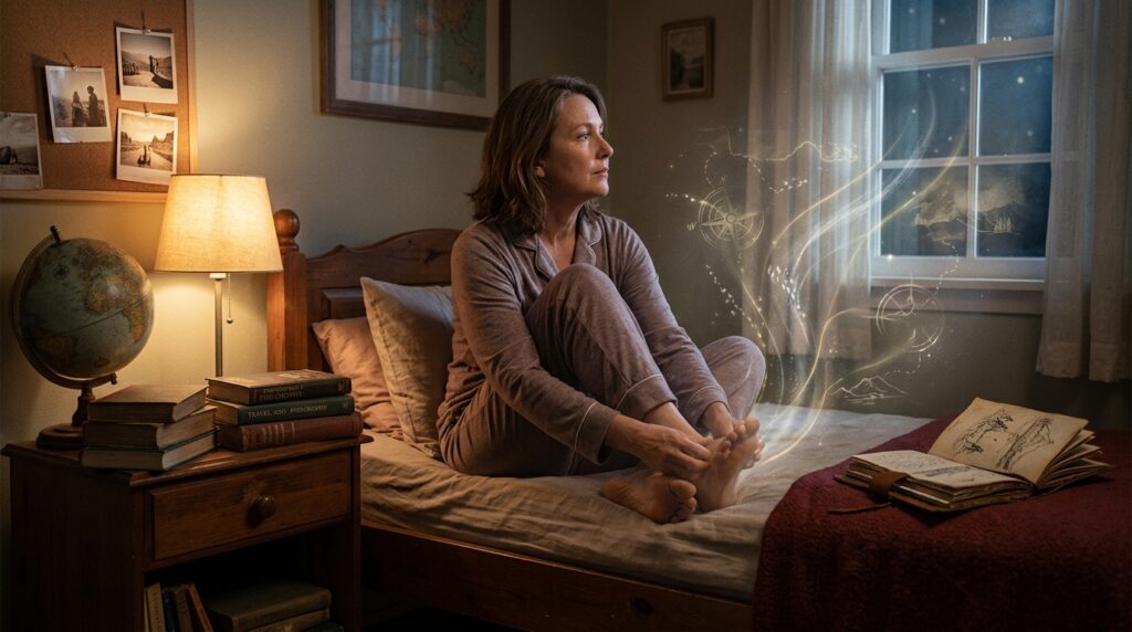 itchy feet at night spiritual meaning