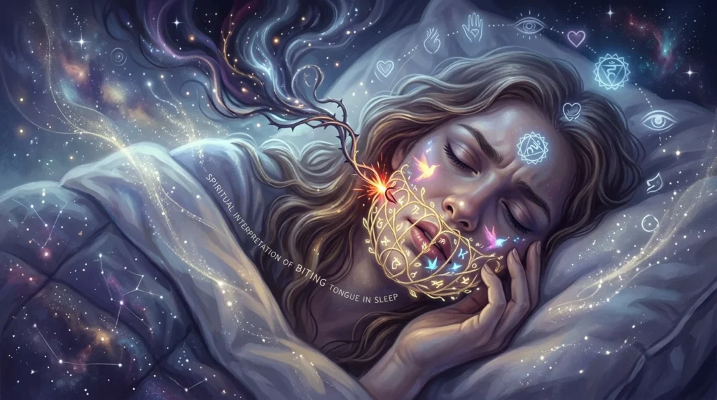 biting tongue in sleep spiritual meaning