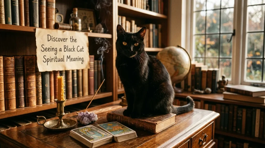 seeing a black cat spiritual meaning