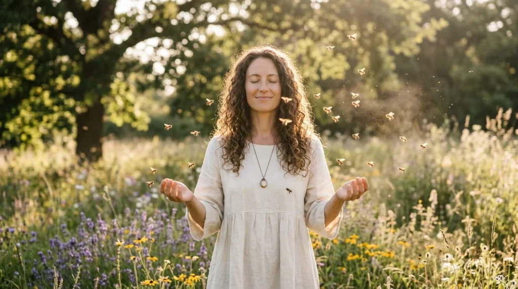 spiritual meaning of bees flying around you