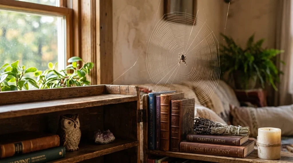 spiritual meaning of spiders in house